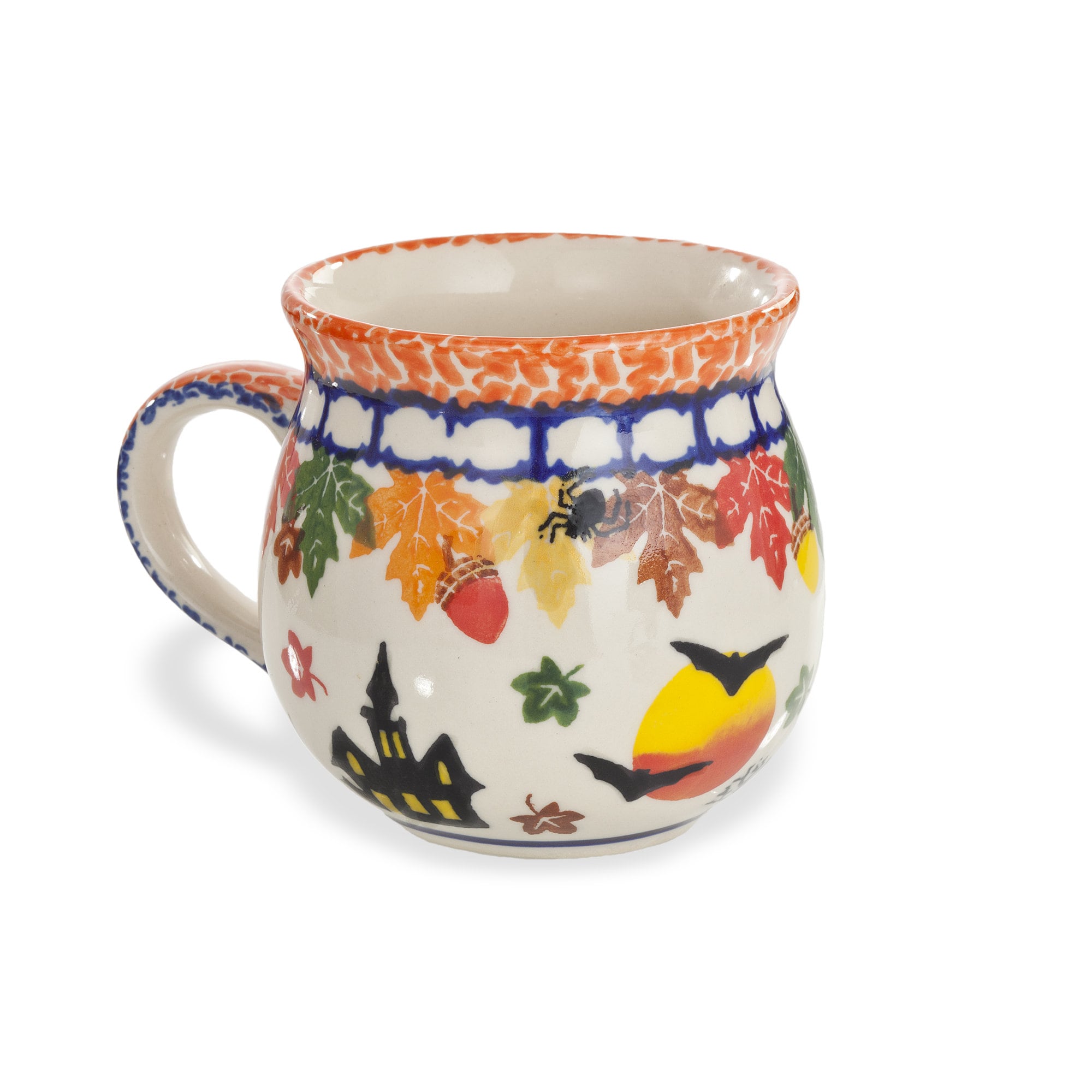 11 Oz. Spooky Halloween Polish Pottery Coffee Mug Ceramic Etsy