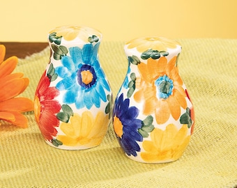 Polish Pottery Blooming Beauty Salt & Pepper Shakers