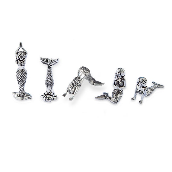 Mermaids In Motion Pewter Figurine Set Mermaid Desk Etsy