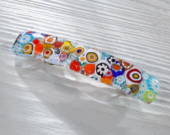 Rainbow Millefiori Murano Glass Barrette | Hair Accessories | Made in Italy