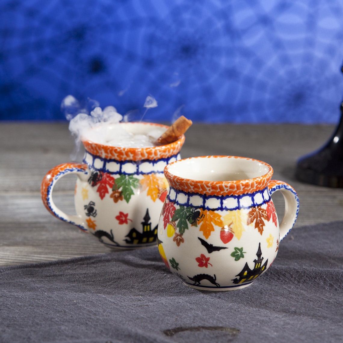 11 Oz. Spooky Halloween Polish Pottery Coffee Mug Ceramic Etsy