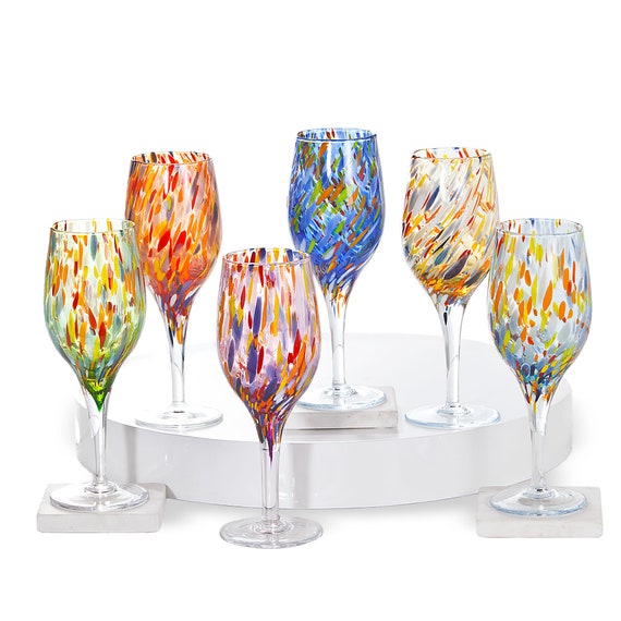 Storied Home 11.5 oz. Glass Solid Color Bubble Glass (Set of 4)