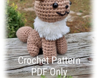 Tan Cat Creature Inspired Amigurumi Crochet Pattern, PDF File Only, Fan Art, Beginner Skill Level Plush, Kawaii Crochet
