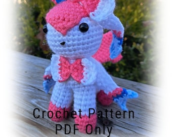 Faerie Cat Amigurumi Crochet Pattern, PDF File Only, Video Game Fan Art, Beginner Skill Level, Kitty Plush, Kawaii Crochet Monster