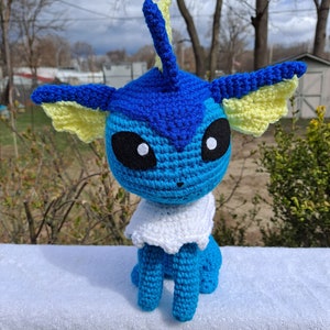 Beach Cat Inspired Amigurumi, Handmade Fan Art Plush, Crocheted Aquatic Water Cat Toy