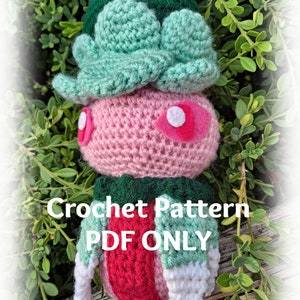Flowery Plant Monster Inspired Crochet Pattern, PDF File Only, Fan Art, Intermediate Skill Level, Garden Plant Amigurumi