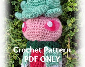 Flowery Plant Monster Inspired Crochet Pattern, PDF File Only, Fan Art, Intermediate Skill Level, Garden Plant Amigurumi
