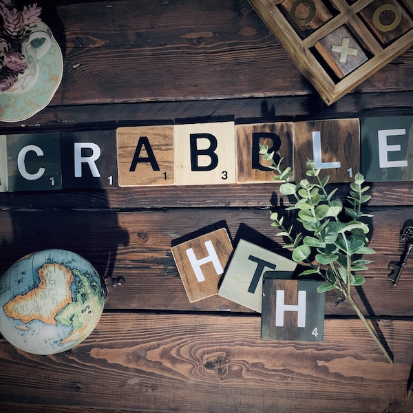 3x3 Scrabble Tiles, Scrabble Letters - Scrabble Wall Decor, Scrabble Wall, Large Scrabble Letters, customizable, scrabble wall, personalized