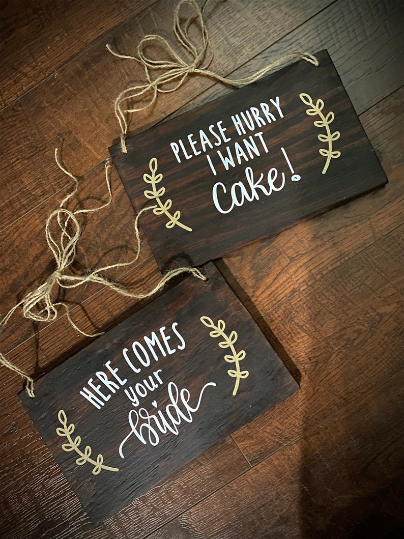 Customized ring bearer & flower girl signs personalized Etsy