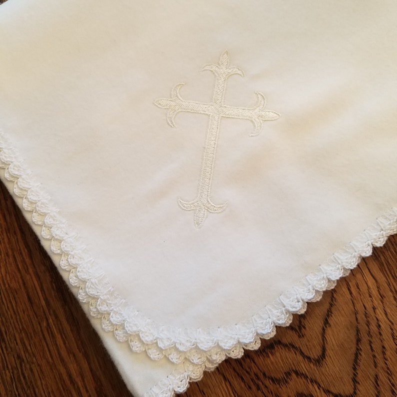 Personalized Christening Blanket Receiving Blanket Baptism Etsy