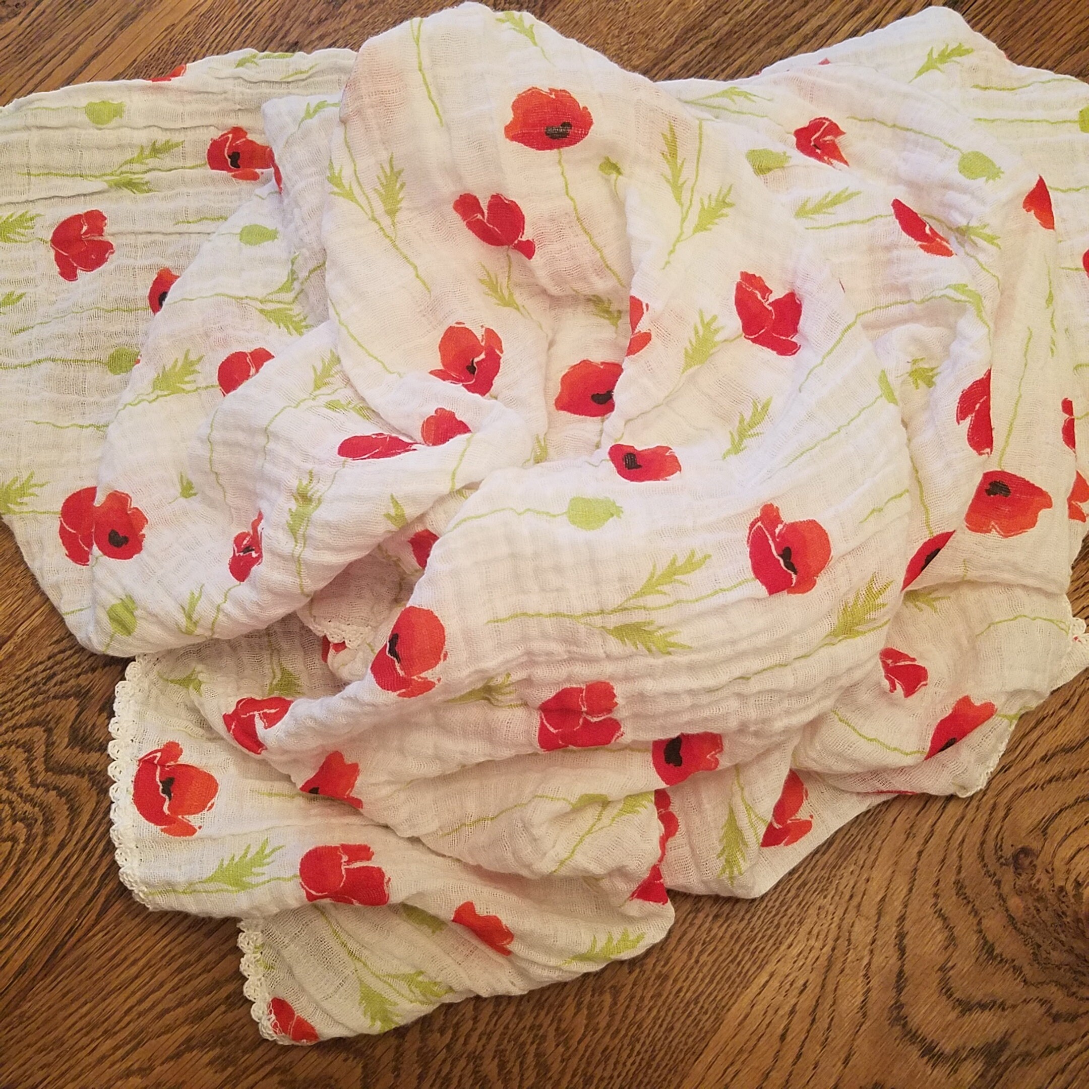 Baby swaddle blanket red poppy swaddle lightweight Baby Etsy