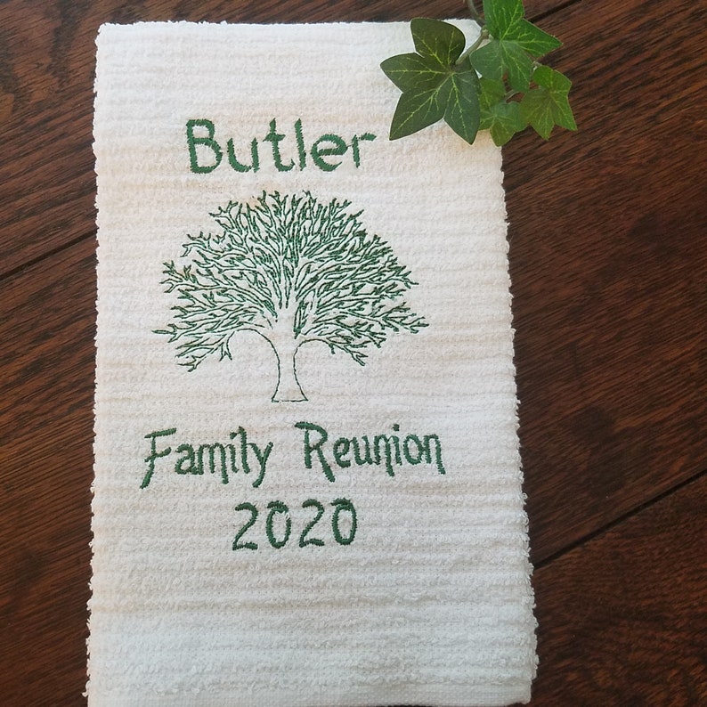 Family Reunion Bar Towel Personalized Door Prize Gift for