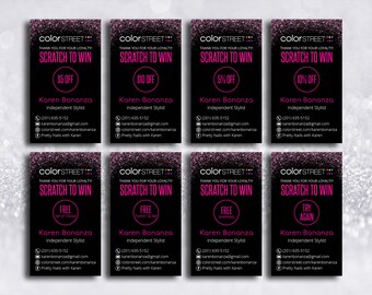 Drip Purple Glitter Colorstreet Colorstreet Loyalty Cards Colorstreet Dripping Rainbow  Loyalty Rewards Template Instant Download