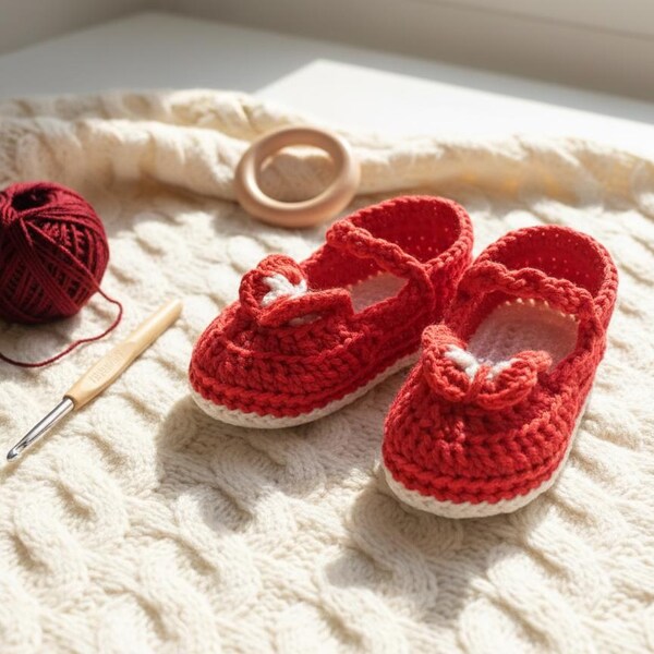 Scarpine a farfalla per neonati all'uncinetto, stivaletti a farfalla con fiocco per neonati, modello all'uncinetto per neonati, idea regalo fatta a mano per neonati