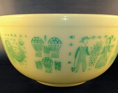 VINTAGE PYREX 2.5 Quart Nesting Turquoise Butterprint Mixing Bowl 403