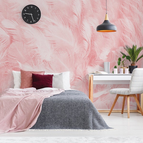 Peel and Stick Wallpaper Pink Etsy