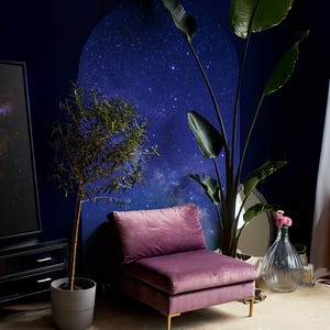 Milky Way Starry Night Sky, Arch Sticker, Peel and Stick Wallpaper, Arch Wall Decal, Art Decor, Interior Decal, Headboard, Self Adhesive