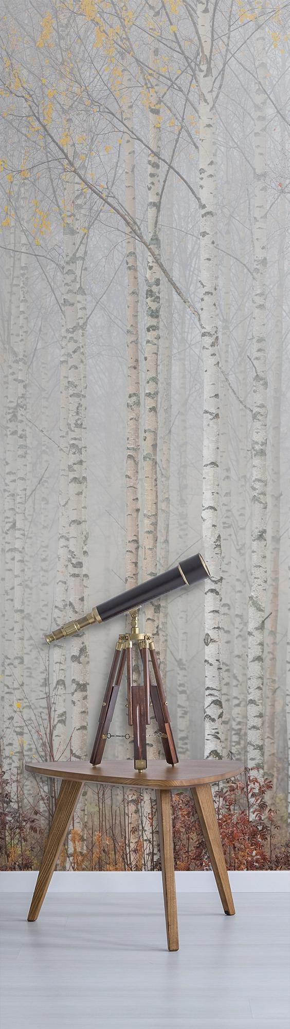 Birch Tree Forest Wallpaper, Self Adhesive, Peel and Stick Floral Wall ...