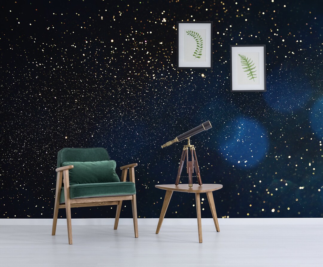 Dark Blue Starry Sky Wallpaper, Self Adhesive, Peel and Stick Wall ...