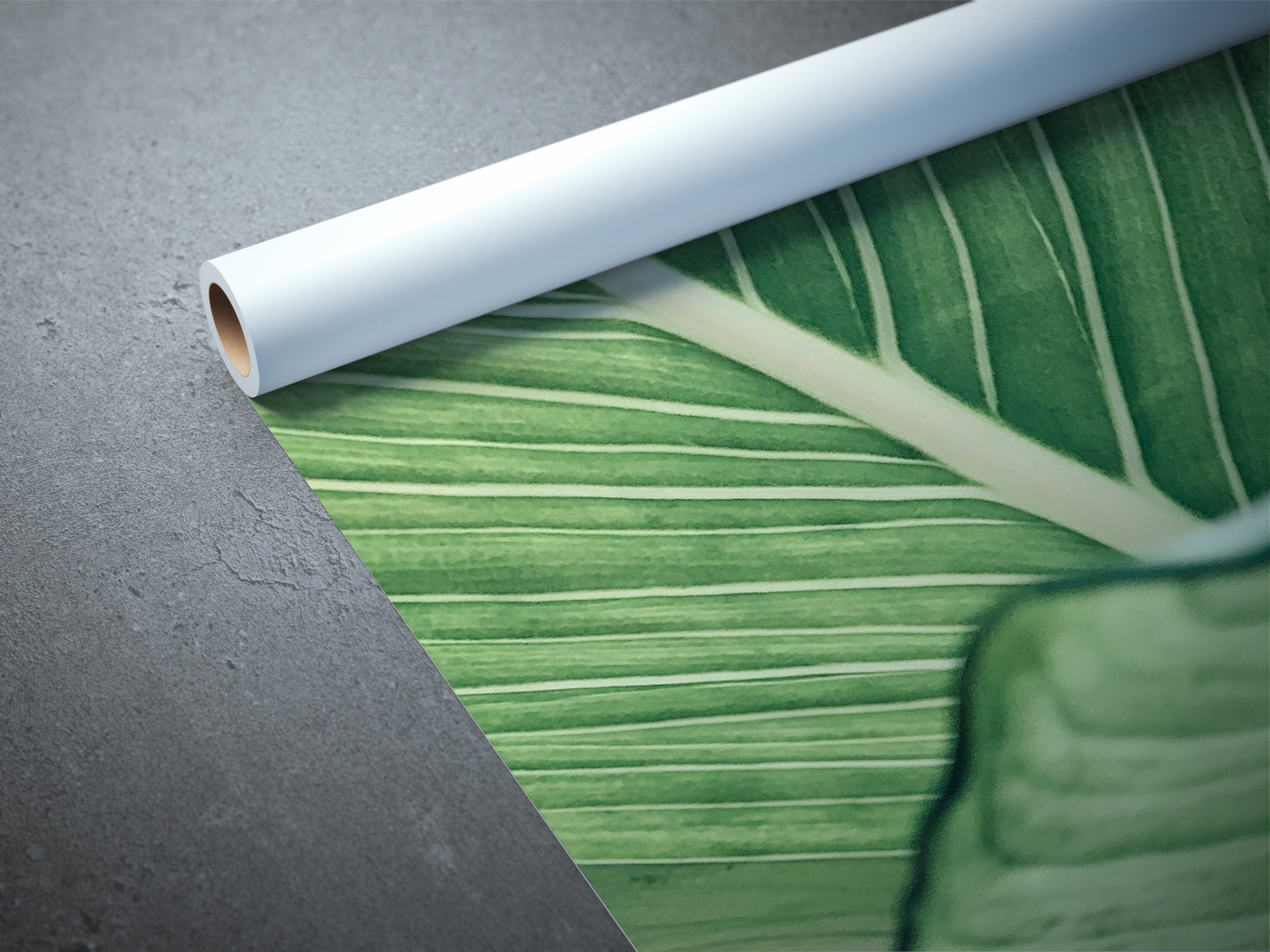 Tropical Green Leaf Wallpaper | Peel and Stick Wall Mural - Etsy