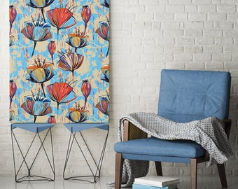 Colorful tulip flowers Canvas Print, Botanical print, Modern Wall Decor, FOR SELF ASSEMBLY