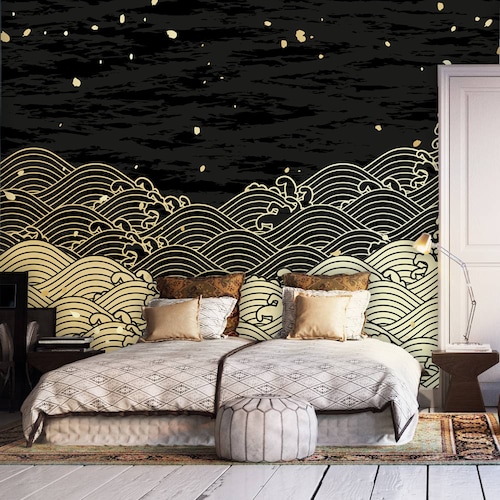 Japanese Painting Removable Wallpaper Wall Mural Peel and Etsy