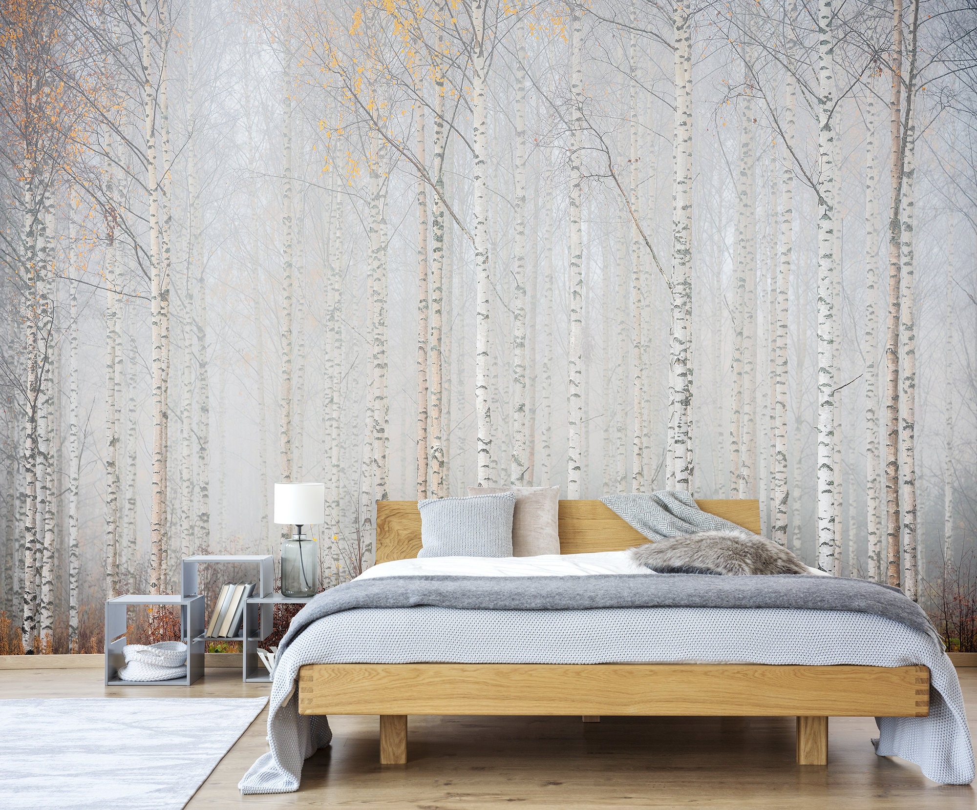 Birch Tree Forest Wallpaper Self Adhesive Peel and Stick - Etsy