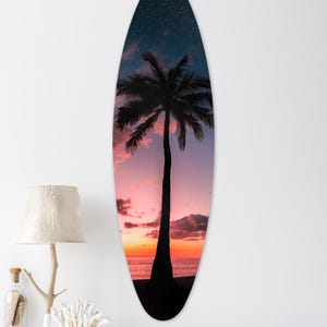 Palm Wall Decor Surfboard, Handmade Beach Style Home Decor, Coastal  Surfboard Wall Art, Dibond Print, Magnetic Hanging