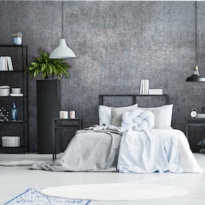 Tapete grau marmoriert, silberner Metall Hintergrund, Tapete schälen und aufkleben - Wanddeko - selbstklebendes Wandbild - Wiederverwendbar