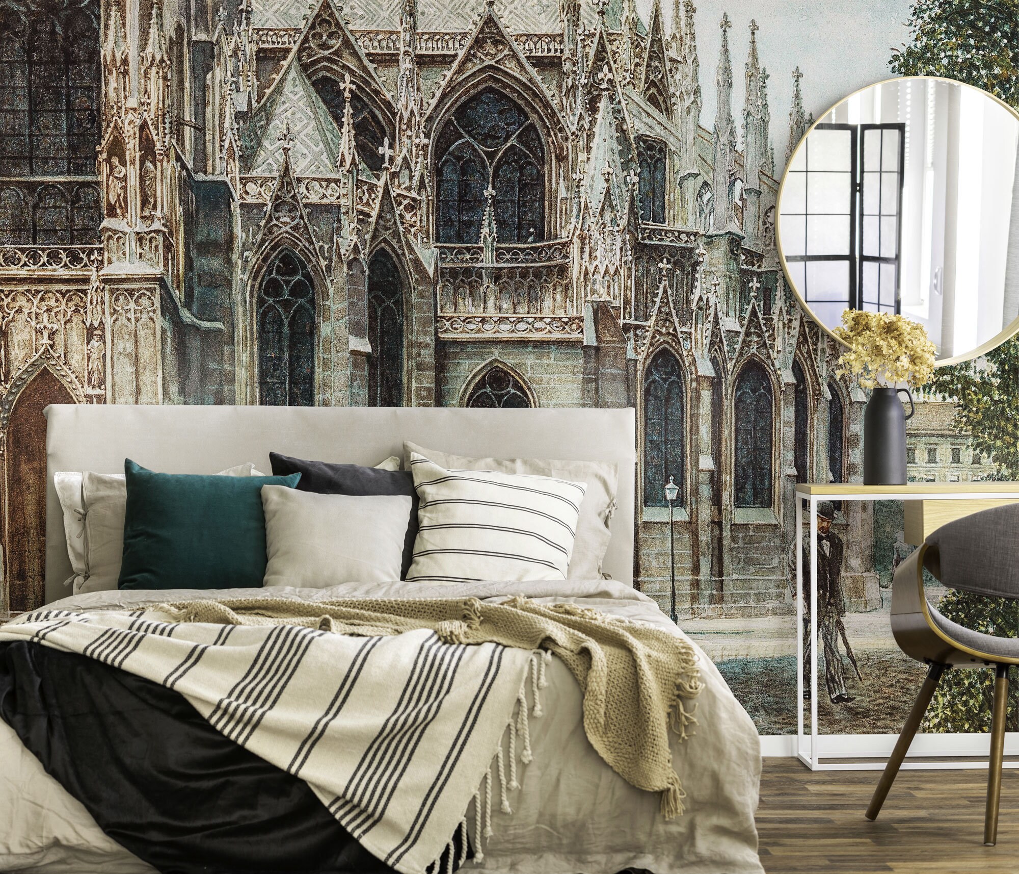 Gotische Kathedrale Tapete, Vintage Malerei Wandbild | Abziehen und  aufkleben (selbstklebend) oder nicht klebendes Vinylpapier - Etsy Schweiz, image size:2000x1714