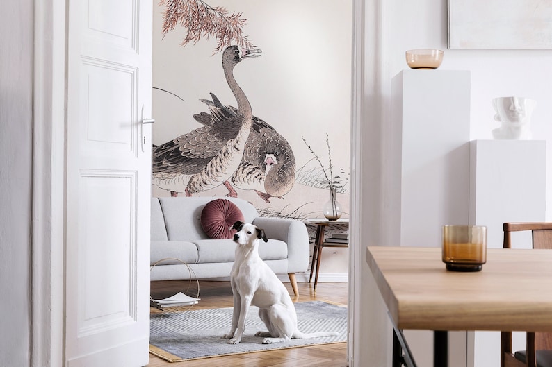 Goose Painting Wallpaper Mural, Peel and Stick or Non Adhesive - Etsy