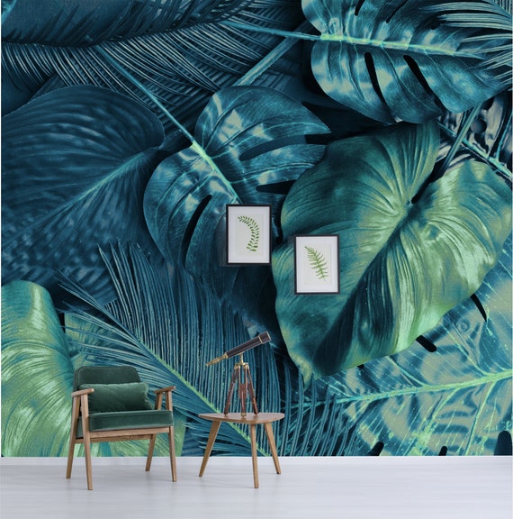 Blue and green wallpaper discount