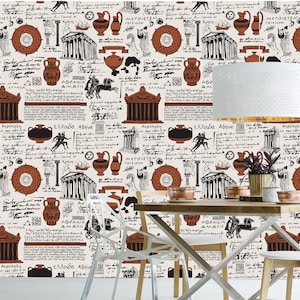 Antique wallpaper, retro style | self-adhesive wallpaper, removable, peel & stick wall mural, wall decor