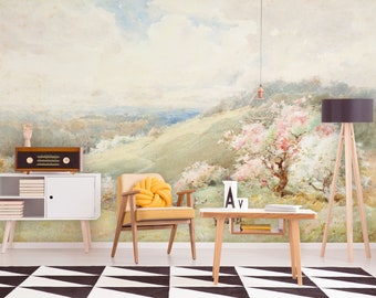 Fototapeta abstrakcyjna łąka krajobraz, samoprzylepna, winylowa