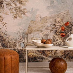 Papier peint abstrait aquarelle, décoration murale, papier peint panoramique | Papier autocollant (autocollant) ou vinyle non adhésif