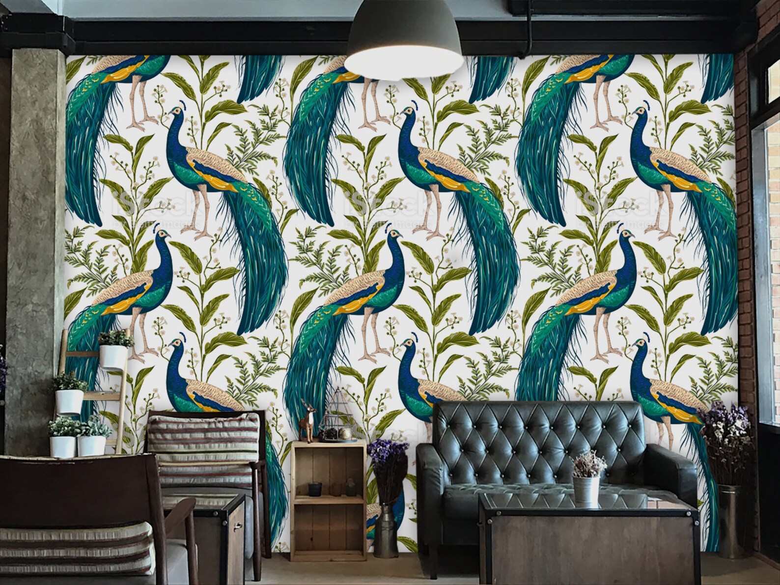 Peacock Bird Wallpaper Home Decor Peel and Stick-wall - Etsy