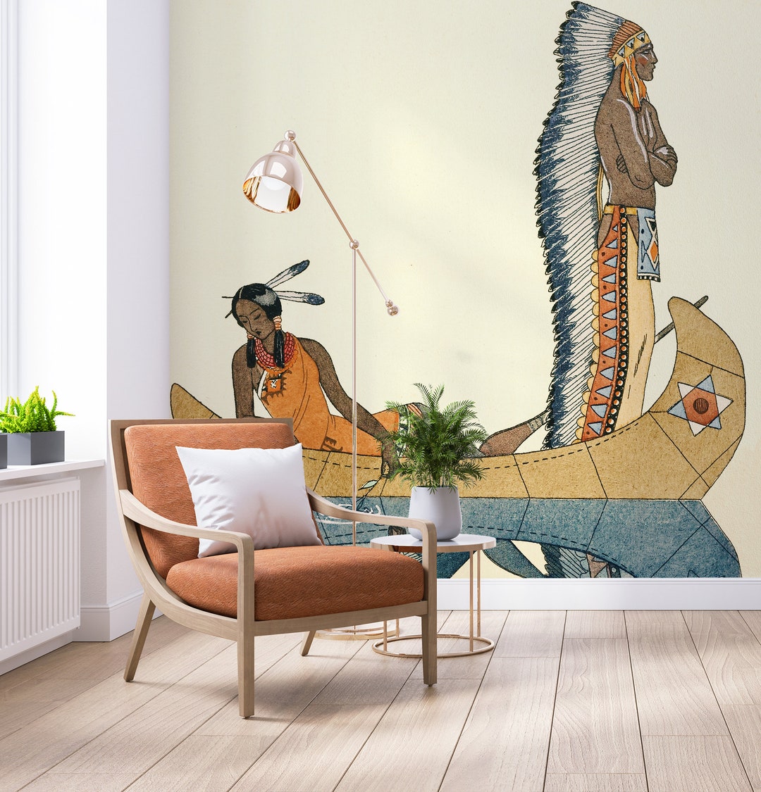 Indian Wallpaper, Wall Art Wallpaper Peel and Stick self Adhesive or