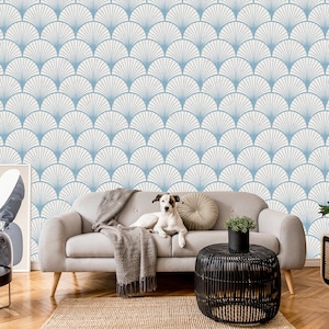 Retro wallpaper, japanese pattern  | self-adhesive, removable, peel & stick wall mural, wall decor