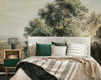 Fototapeta abstrakcyjna z krajobrazem drzewa, samoprzylepna, winylowa