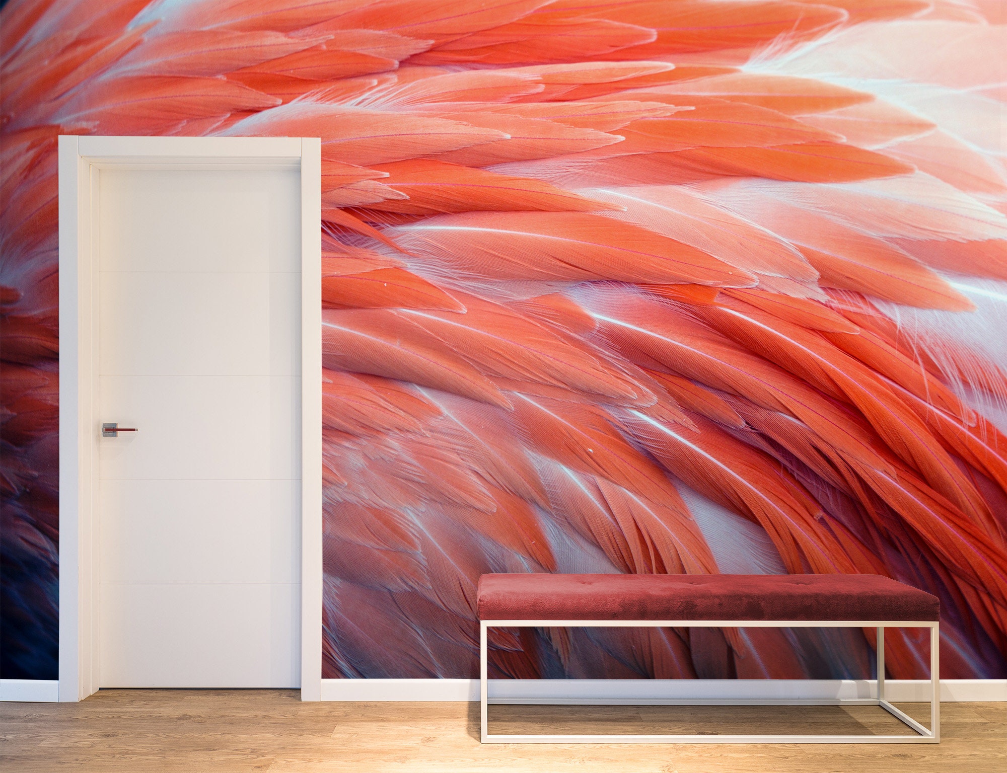 Wall Mural Red Feathers