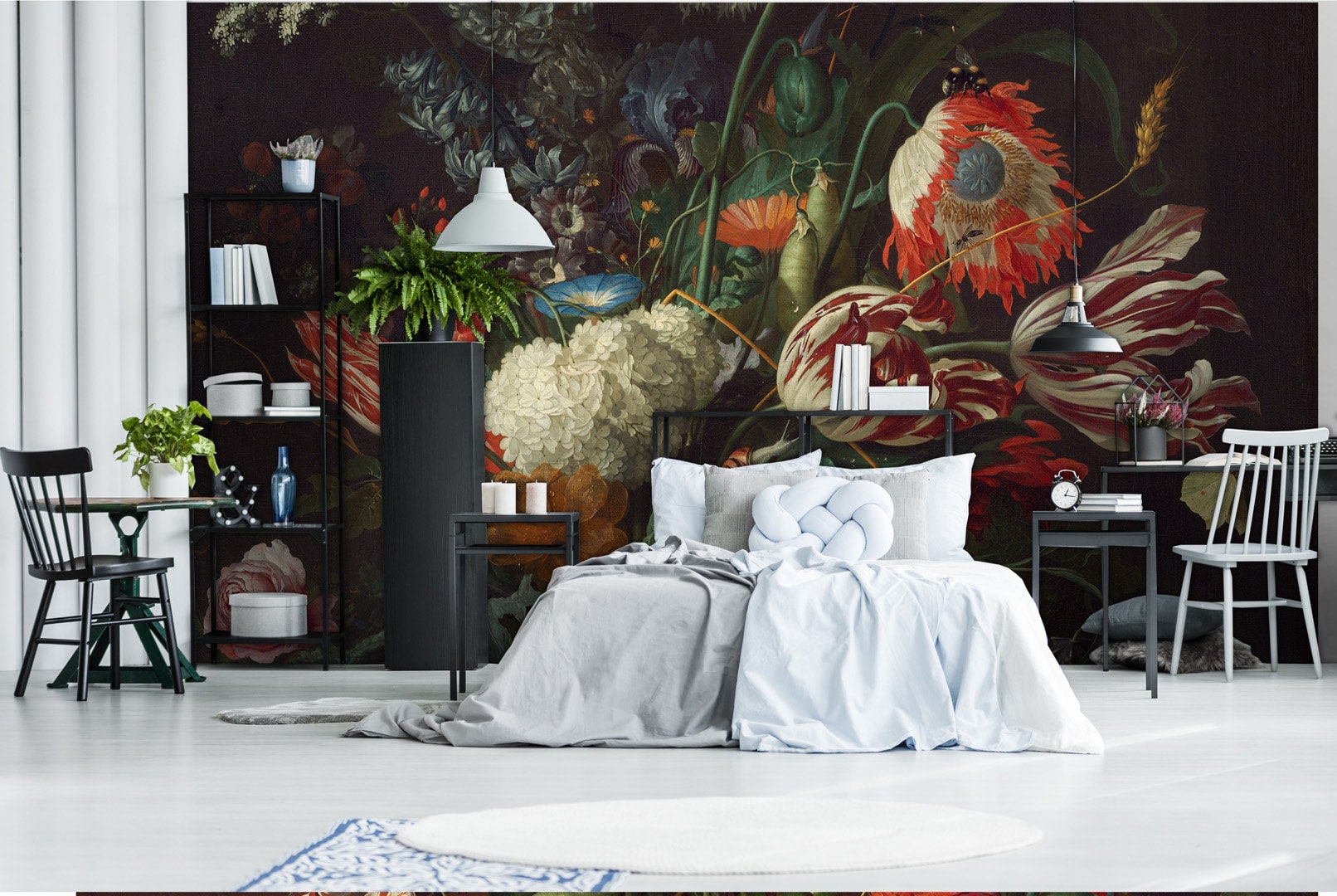 Vase de Papier Peint Fleurs, Fleurs Sauvages Beautifull, Bouquet Dans Un Vase, Peel et Stick-Wall Dé