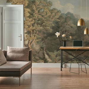 Vintage Scenic Landscape Wallpaper Mural, Peel and Stick or Non ...