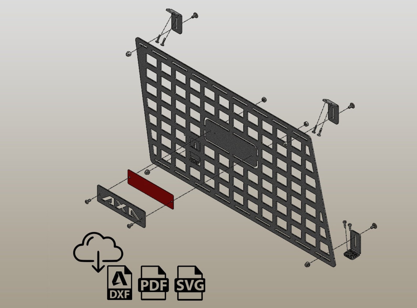Rear Window Molle Panel Jeep Cherokee XJ 8401 DXF Files Etsy