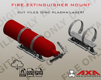 DIGITAL FILE - Fire Extinguisher Mount (Dxf Files for CNC Plasma, Laser, Waterjet)