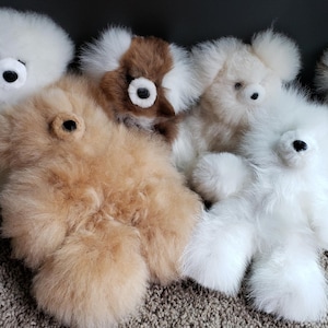 8 Inch Alpaca Fur Teddy Bears