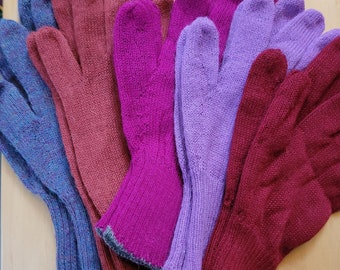 Alpaca Gloves- Womens Reversible