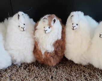 Stehende 13 cm Alpaka Kuscheltier