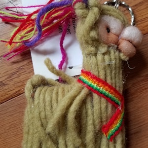 Llama Yarn Key Chain or Purse Charm
