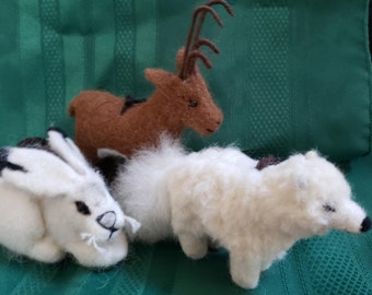 Needle Felted Animals -- "The Arctic"