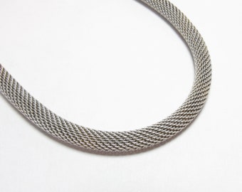 JOSPEH ESPOSITO Heavy Sterling Silver Snake Chain Style 16 Inch Choker Necklace Vintage